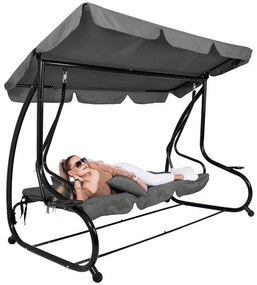 Záhradná hojdačka LINDA SPRINGOS GS0003-sivá