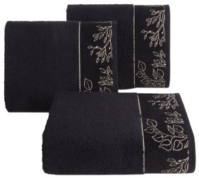 BAVLNENÝ UTERÁK LIMITED COLLECTION VICTORIA7 70X140 CM ČIERNA