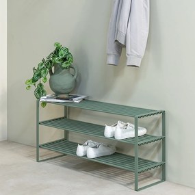 Zeleno-sivý kovový stojan na topánky Rex – Spinder Design