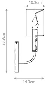 Feiss FE-BRIANNA1-BB - Nástenné svietidlo BRIANNA 1xE14/60W/230V