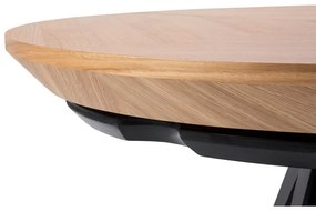 Rozkladací stôl s čiernymi kovovými nohami Windsor &amp; Co Sofas Magnus, ø 120 cm