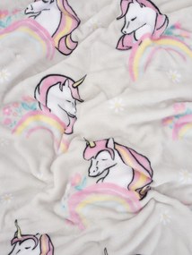 Detská deka do postieľky mikroplyš Exclusive 80 × 100 cm – Jednorožec