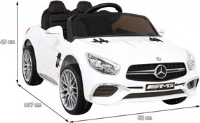 Ramiz Mercedes Benz AMG SL65 S elektrický pre deti Biely + diaľkové ovládanie