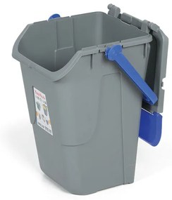 Mobil Plastic Plastový odpadkový kôš na triedenie odpadu ECOLOGY II, 35 l, sivá/modrá