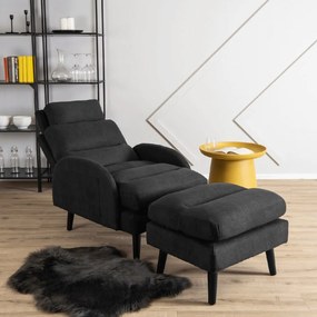 PROXIMA.store - Sklápacie kreslo HENRY FARBA: čierna