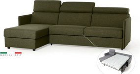 Rohová rozkladacia sedacia súprava na každodenné spanie TAVOLA MINI, zelená (penelope 10), 140