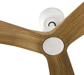 FARO 34361 - Stropný ventilátor OUTWOOD L hnedá/biela pr. 150 cm IP44 + DO