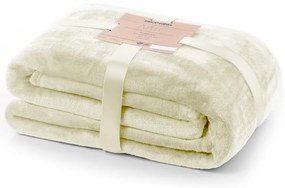 Deka z mikrovlákna v krémovej farbe DecoKing Mic, 220 × 240 cm