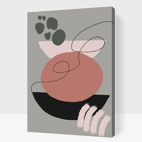 Gario Maľovanie podľa čísel Boho abstraktná maľba Rozmery: 40 x 60 cm, Rámovanie: S vnútorným rámom