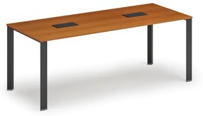 Stôl INFINITY 2000 x 900 x 750, čerešňa + 2x stolná zásuvka TYP V, čierna