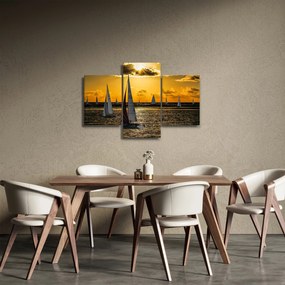 Obraz jachty v západe slnka (90x60 cm)