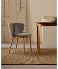 Svetlohnedé čalúnené jedálenské kreslo Ciselia – Kave Home