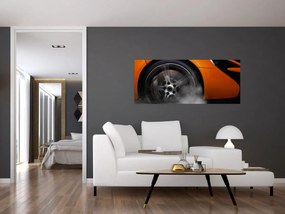 Obraz - Oranžový športiak (120x50 cm)