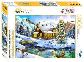 Brain Tree Puzzle Vianočná scenéria 1000 dielikov