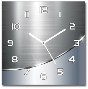 Sklenené hodiny štvorec Metalová abstrakcie pl_zsk_30x30_s_137027012