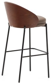 Hnedá barová stolička (výška sedadla 77 cm) Eamy – Kave Home