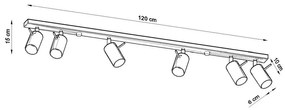 Biele stropné svietidlo Nice Lamps Etna 6L