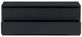 Čierny modulárny TV stolík z borovicového dreva 100x40 cm Finca – WOOOD