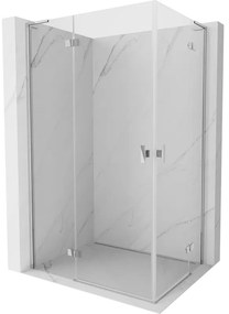 Mexen Mist-H L Duo, 2-krídlový sprchový kút 120 x 90 cm, číre sklo, chrómový profil, 8A5L-120L-090P-01-00