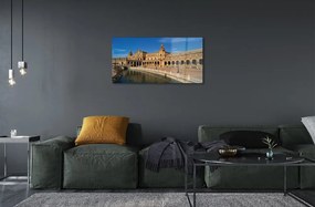 Sklenený obraz Spain Old Market City 125x50 cm