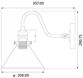 Elstead PV1-AB - Nástenné svietidlo PROVENCE 1xE27/60W/230V