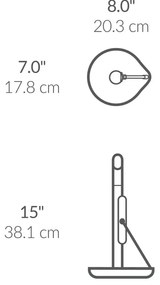 Simplehuman Držiak na papierové utierky, pre rolky do 17 cm, čierna oceľ