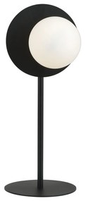 OSLO LN | Dizajnová čierna stolná  lampa Farba: Opálove sklo