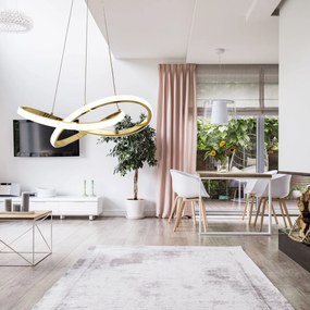 Toolight - Moderné LED kruhové závesné stropné svietidlo + diaľkové ovládanie APP390-CP, zlatá, OSW-06906