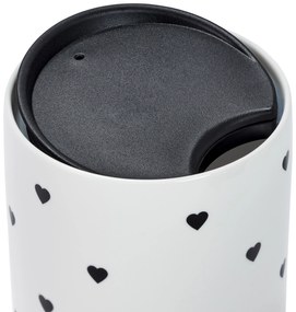 Porcelánový hrnček s vekom, srdiečka