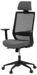 Autronic BONTEC Kancelárska stolička, synchrónny mechanizmus, čierna sieťovina, KA-V3329 BK Farba: Šedá