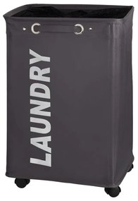 WENKO 3450112100 - Kôš na bielizeň QUADRO 40x60 cm šedá/čierna