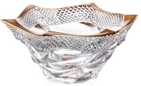KRIŠTÁĽOVÁ MISA BOHEMIA FLAMENCO PYRAMID&GOLD 295MM