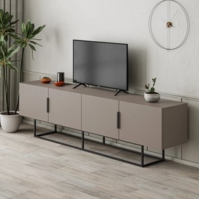 Sivo-béžový TV stolík 200x55 cm Titan – Marckeric