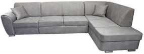 Rohová rozkladacia sedačka DOLORES LETTO P sivá