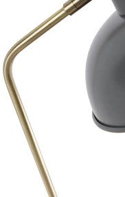Retro stolná lampa sivá s bronzom - Milou