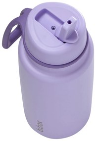 Antikorová termofľaša so slamkou 1 l - fialová