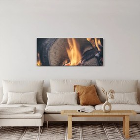 Obraz horiaceho dreva (120x50 cm)