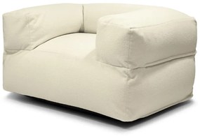 Krémový sedací vak z textílie buklé MooG – SLOWDOWN