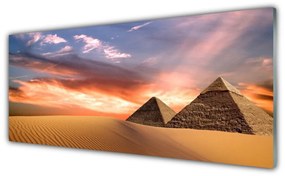Obraz na akrylátovom skle Púšť pyramídy 125x50 cm