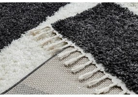Kusový koberec Shaggy Pruhy šedý 200x290cm