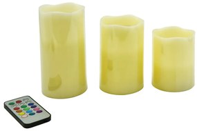 LED sviečky v súprave 3 ks (výška 10 cm) – Hilight