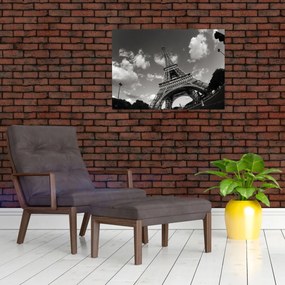 Sklenený obraz - Eiffelova veža v Paríži (70x50 cm)