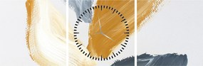 Obraz - Minimalistická maľba (s hodinami) (90x30 cm)
