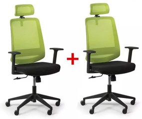Kancelárska stolička RICH 1+1 ZADARMO, zelená