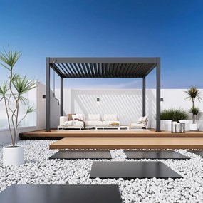 Bioklimatická pergola INTRO PLUS 4X3m, hliník, voľne stojaca