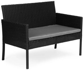 ZÁHRADNÝ SET MURIEL ČIERNY POHOVKA + 2 x KRESLO + STÔL