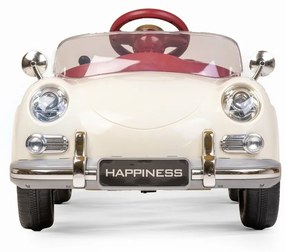 Baby Mix Detské elektrické autíčko Retro Pearl, biela