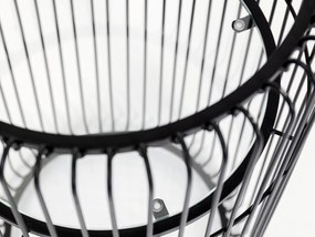Wire stojan na kvety čierny 70 cm