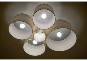 Duolla - Stropné svietidlo ROLLER PENTO 5xE27/60W/230V biela/zlatá