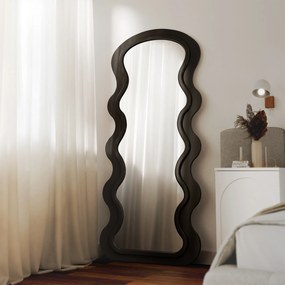 Dekorativní nástěnné zrcadlo Vale 75 cm černé